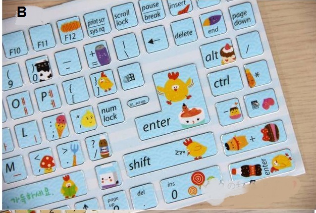 Adesivo para Teclado Coreano Aparador Madeira ~ Adesivo para Teclado Coreano