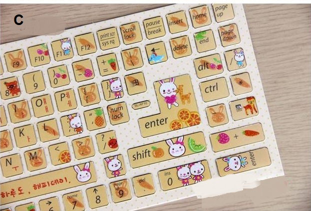 Adesivo para Teclado Coreano Aparador Madeira ~ Adesivo para Teclado Coreano