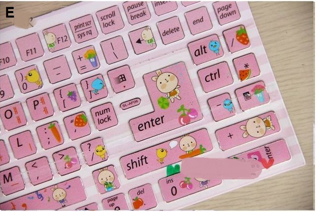 Adesivo para Teclado Coreano Aparador Madeira ~ Adesivo para Teclado Coreano